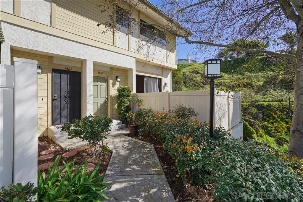 Main Photo: CLAIREMONT Townhome for sale : 2 bedrooms : 3667 Marlesta Dr in San Diego