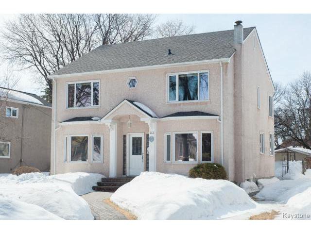 Main Photo: 443 Campbell Street in WINNIPEG: River Heights / Tuxedo / Linden Woods Residential for sale (South Winnipeg) : MLS®# 1406257