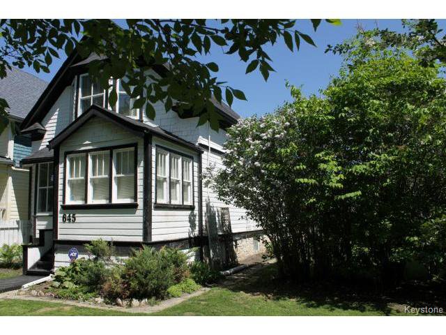 Main Photo: 645 Ashburn Street in WINNIPEG: West End / Wolseley Residential for sale (West Winnipeg) : MLS®# 1412806
