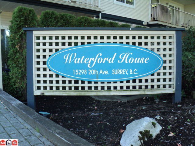 Main Photo: # 208 15298 20TH AV in Surrey: King George Corridor Condo for sale in "Waterford House" (South Surrey White Rock) : MLS®# F1124470