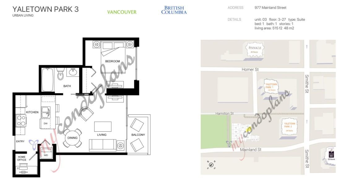 2203 977 Mainland Street In Vancouver Yaletown Condo For Sale In Yaletown Park Iii Vancouver West Mls R2312985