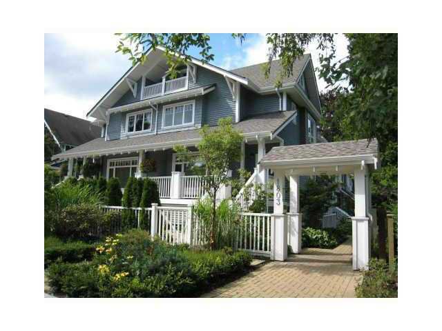 Main Photo: 8 1803 MacDonald Street in Vancouver: Townhouse for sale : MLS®# V993848