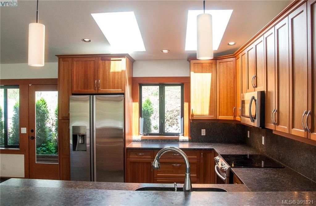 Natural light abounds through the skylights in this chef's kitchen.