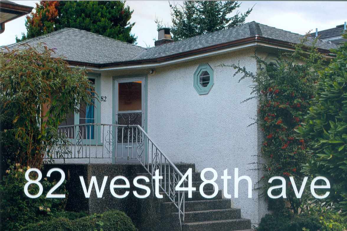 Main Photo: 82 W 48TH AVENUE in Vancouver: Oakridge VW House for sale (Vancouver West) : MLS®# R2000561